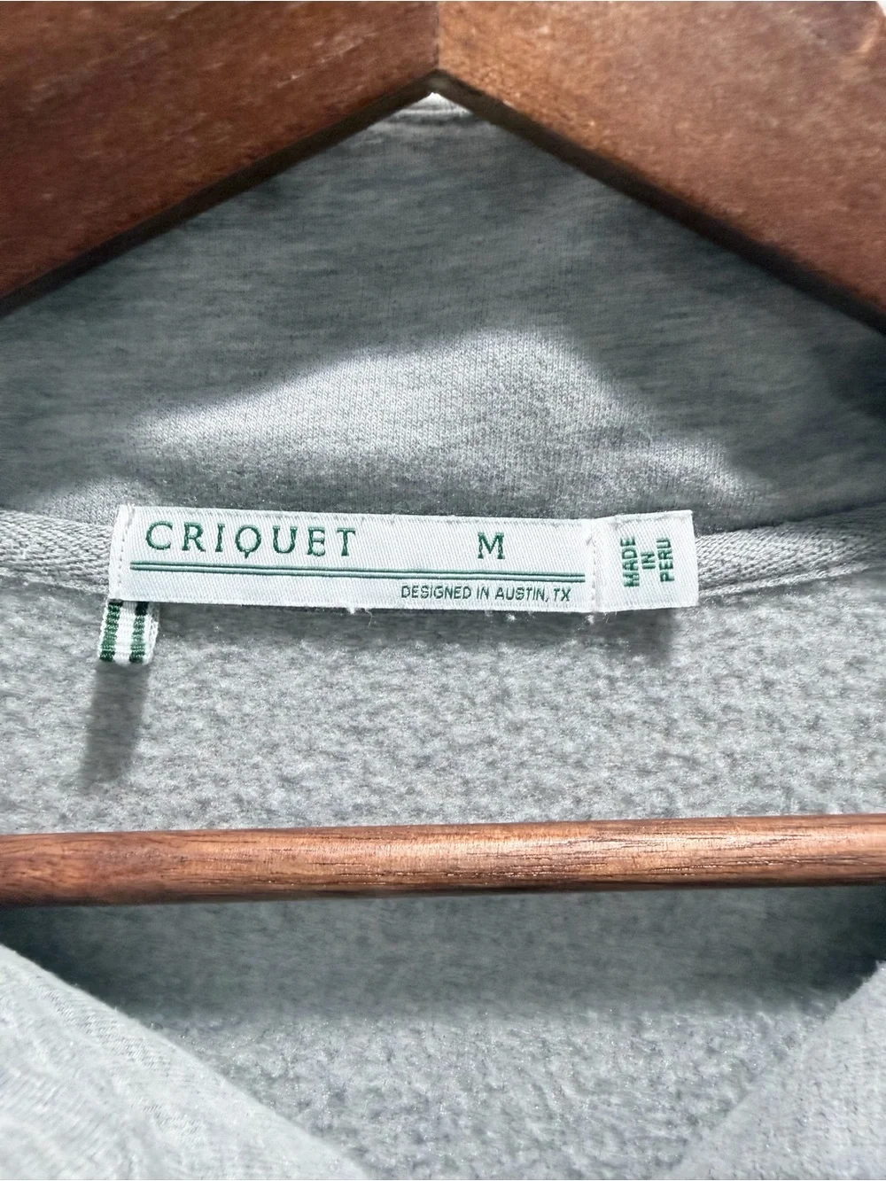 Criquet Quarter‑Zip Pullover – Men’s M Light Gray Modal Blend